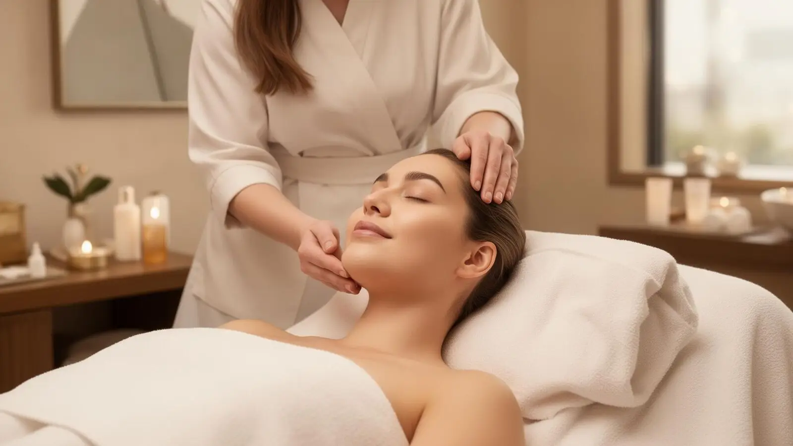 Aesthetician facial and skincare services at Opteluxe Wellness in Mooresville, NC