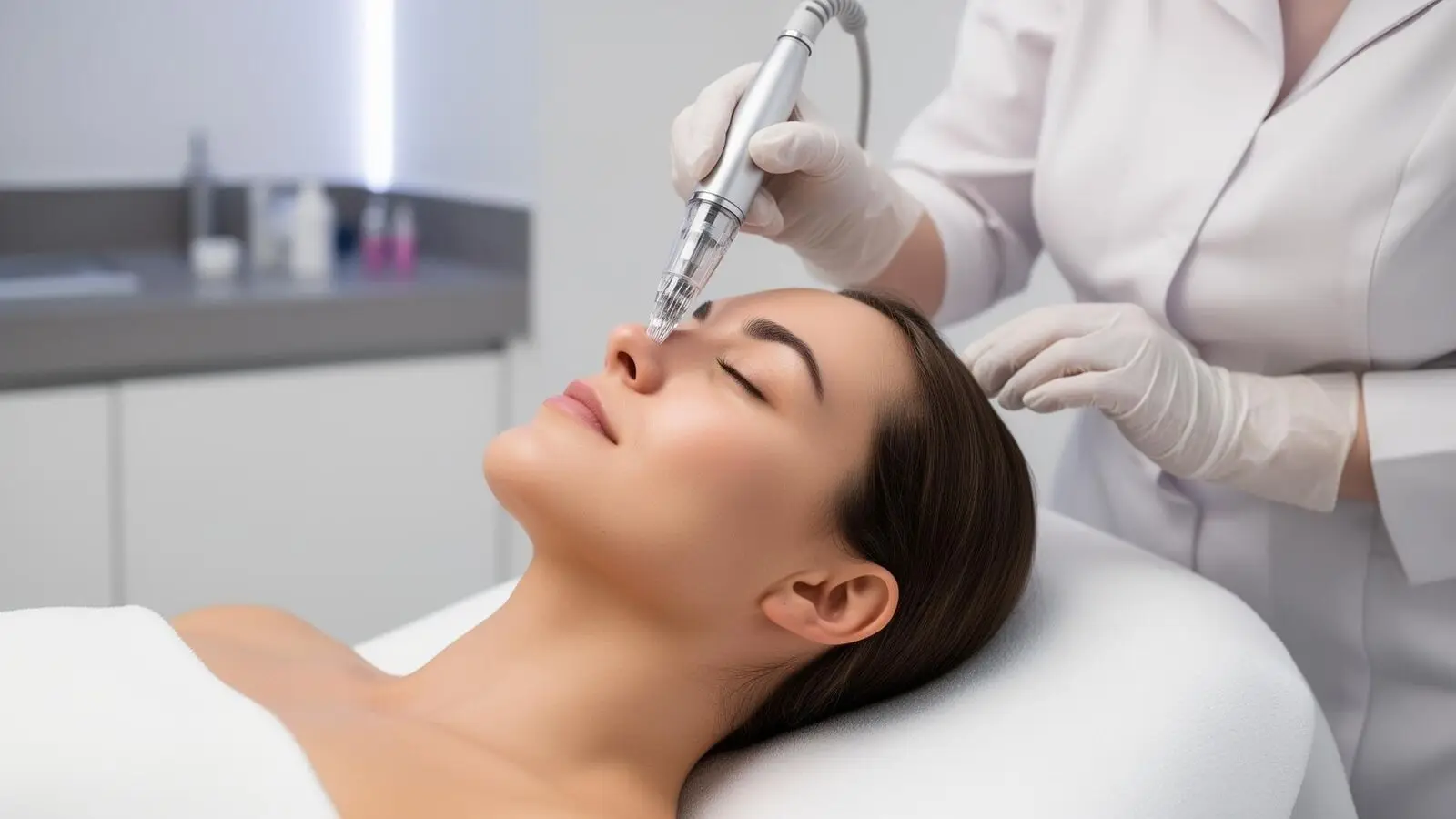 Microneedling skin rejuvenation treatment at Opteluxe Wellness in Mooresville, NC